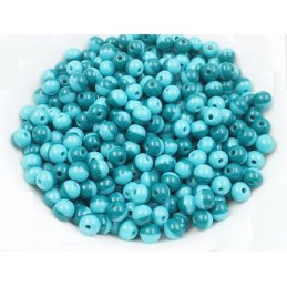 LOT 35 PERLES ACRYLIQUES : rondes vertes 2 tons 6mm  