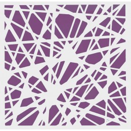 POCHOIR PLASTIQUE 13*13m : motif fantaisie (16) 
