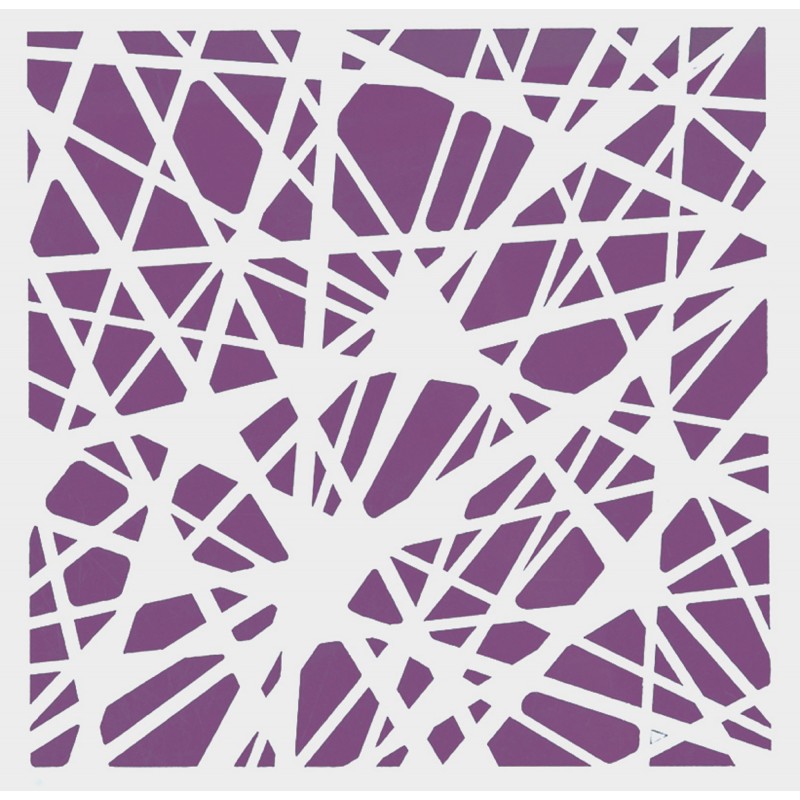 POCHOIR PLASTIQUE 13*13m : motif fantaisie (16) 