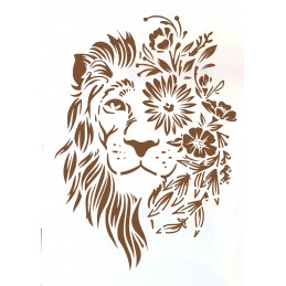 POCHOIR PLASTIQUE 30*21cm : lion (02) 