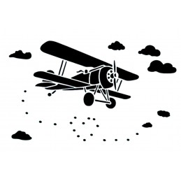 POCHOIR PLASTIQUE 30*21cm : aéroplane 