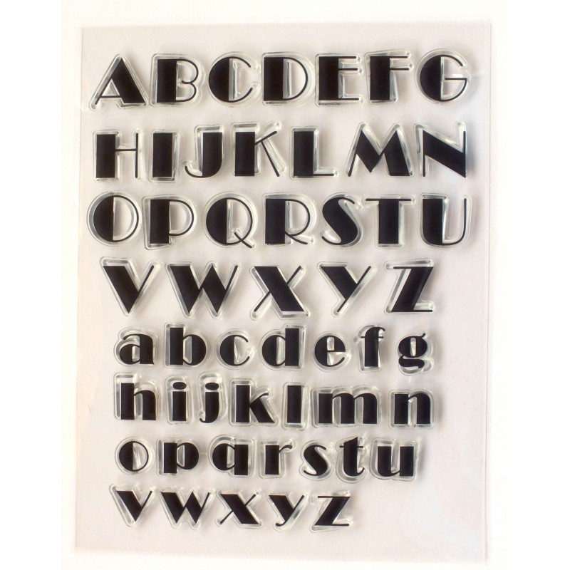 Alphabet tampon lettres majuscule minuscule  17 et 13 mm  