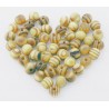 LOT 20 PERLES BOIS :  ronde marron 12 mm 