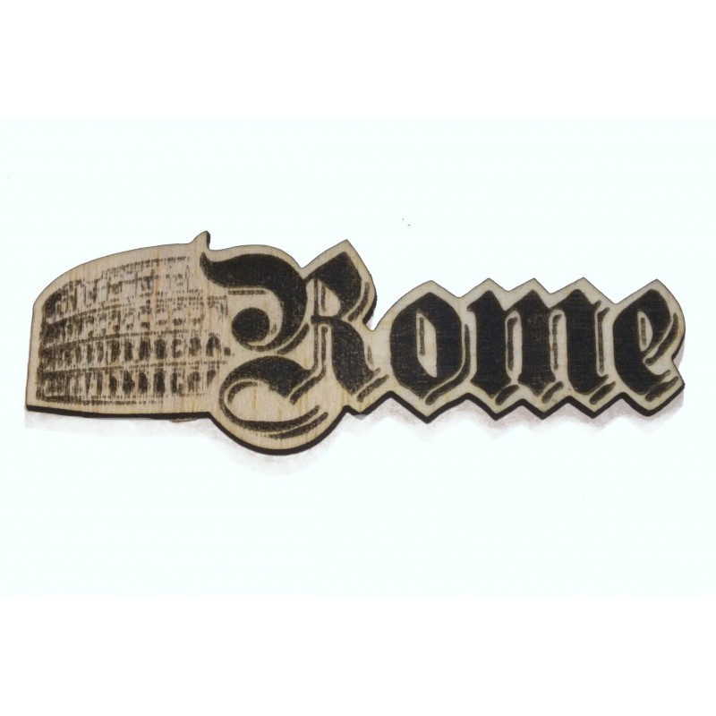 Rome Découpe  laser sur bois balsa 2 mm typographie Germanica 20 mm 