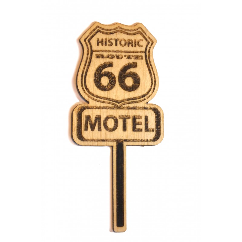  Découpe  laser sur bois balsa 2 mm panneau Motel route 66 années 60 