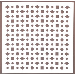 POCHOIR PLASTIQUE 20*20cm : motif géométrie (20) 