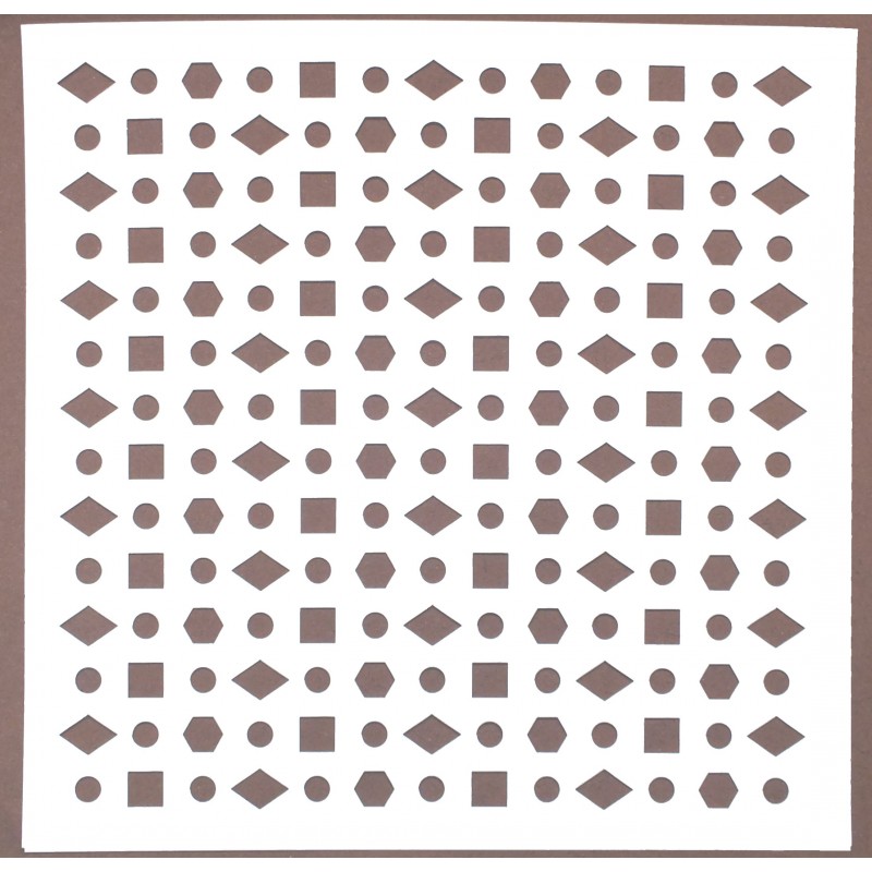 POCHOIR PLASTIQUE 20*20cm : motif géométrie (20) 