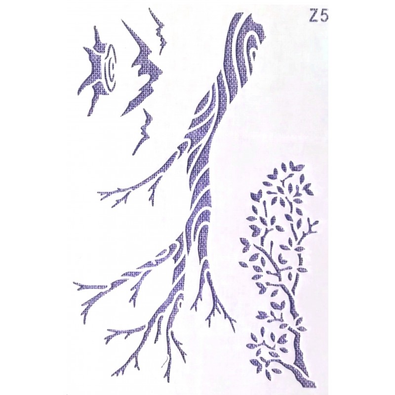 POCHOIR PLASTIQUE 26*18cm : branches (03) 