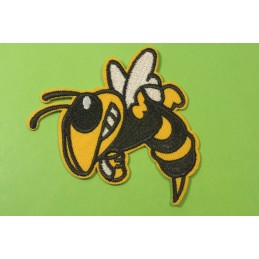 APPLIQUE TISSU THERMOCOLLANT : abeille 4.3*4cm 