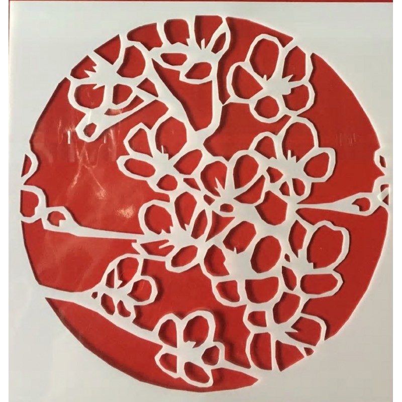 POCHOIR PLASTIQUE 13*13cm : fleur (14) 
