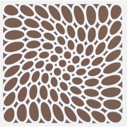 POCHOIR PLASTIQUE 13*13m : motif fantaisie (64) 