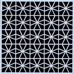 POCHOIR PLASTIQUE 13*13cm : motif géométrie (05) 