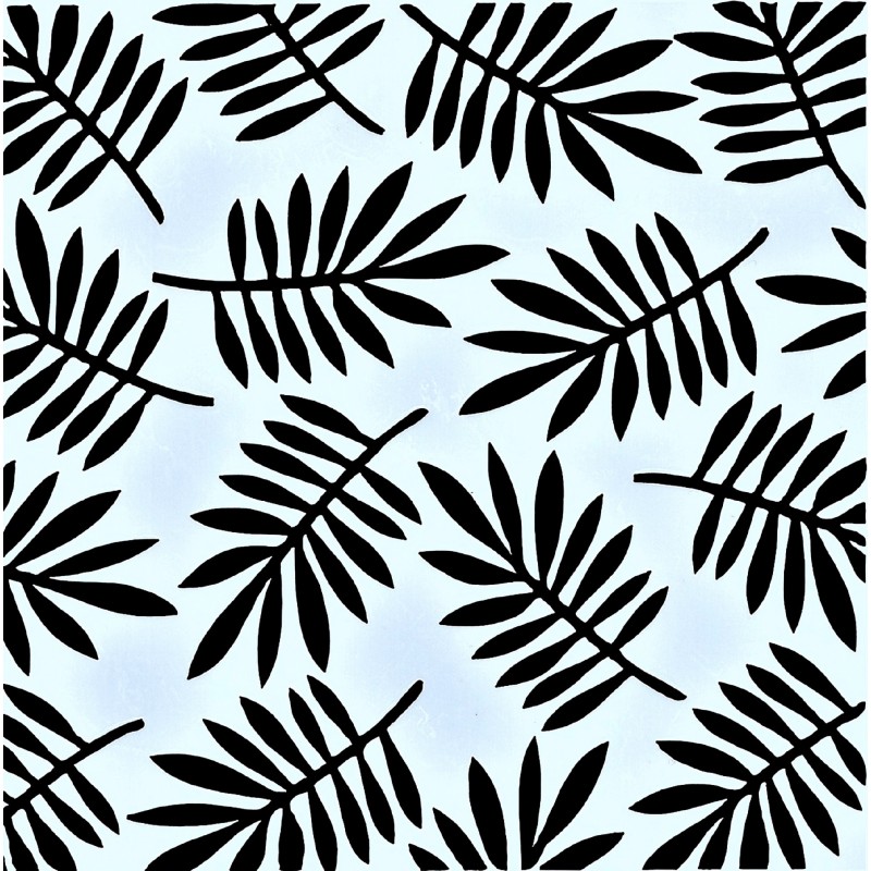 POCHOIR PLASTIQUE 13*13cm : feuilles (08) 