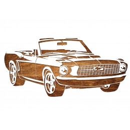 Pochoir A4 en plastique mylar Ford Mustang décapotable 1967 