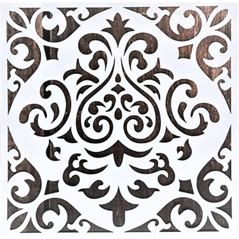 POCHOIR PLASTIQUE 15*15cm : Motif Antique (38) 