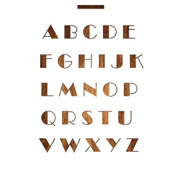 Pochoir Lettre A4 en plastique Mylar Alphabet lettres Brodway capitales 20 mm 