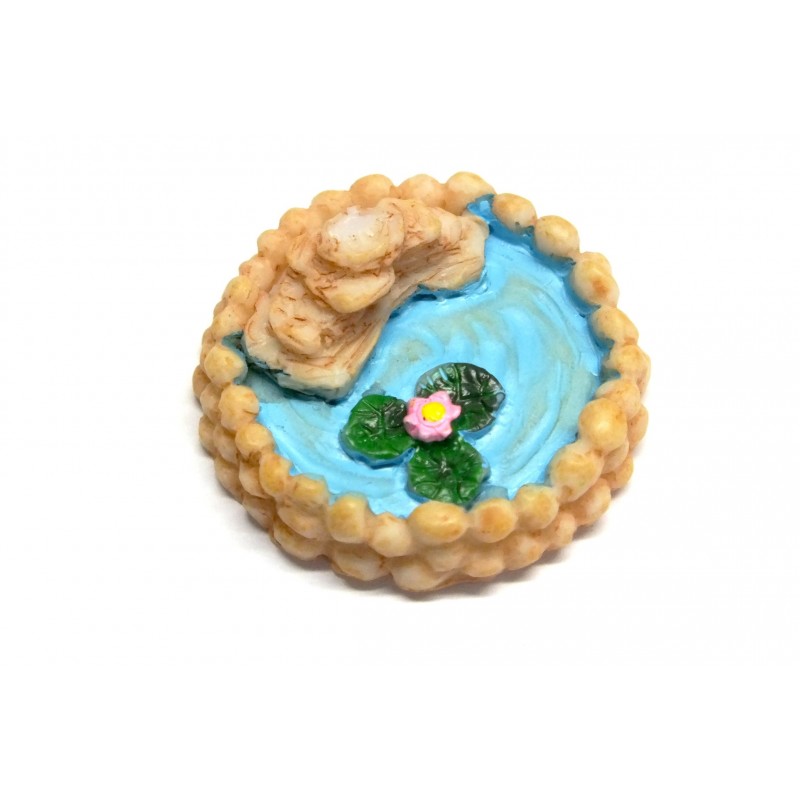 MINIATURE EN RESINE : Bassin rond 2.8cm  hauteur 0.7cm (01)  