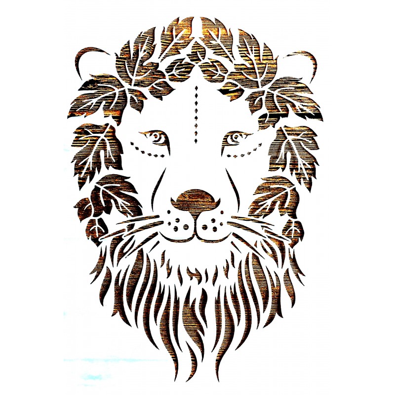 POCHOIR PLASTIQUE 30*21cm : lion (04) 