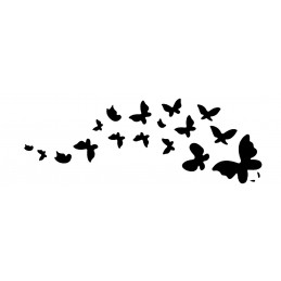 POCHOIR PLASTIQUE 29*10cm : papillons (01) 