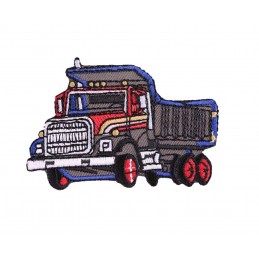 APPLIQUE TISSU THERMOCOLLANT : camion 7*5cm (01) 