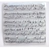 5 Tampons en silicone transparent  motifs : Partition musicale en clé de sol et fa  