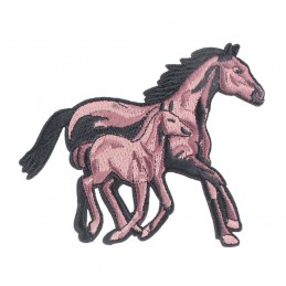 APPLIQUE TISSU THERMOCOLLANT : cheval 12*10cm (03) 