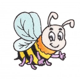 APPLIQUE TISSU THERMOCOLLANT : abeille 6*5cm (06) 