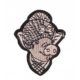 APPLIQUE TISSU THERMOCOLLANT : cochon 6*5cm (04) 