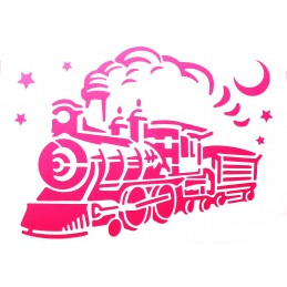 POCHOIR PLASTIQUE 30*21cm : locomotive (01) 