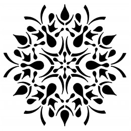 POCHOIR PLASTIQUE 14*14cm : motif fantaisie (139) 