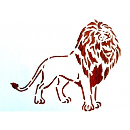 POCHOIR PLASTIQUE  30*21cm : lion (05) 
