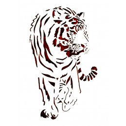 POCHOIR PLASTIQUE  30*21cm  : tigre (05) 