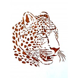 POCHOIR PLASTIQUE 30*21cm : léopard (02) 