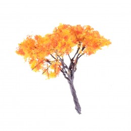 MINIATURE SYNTHETIQUE : arbre orange hauteur 6cm (11) 