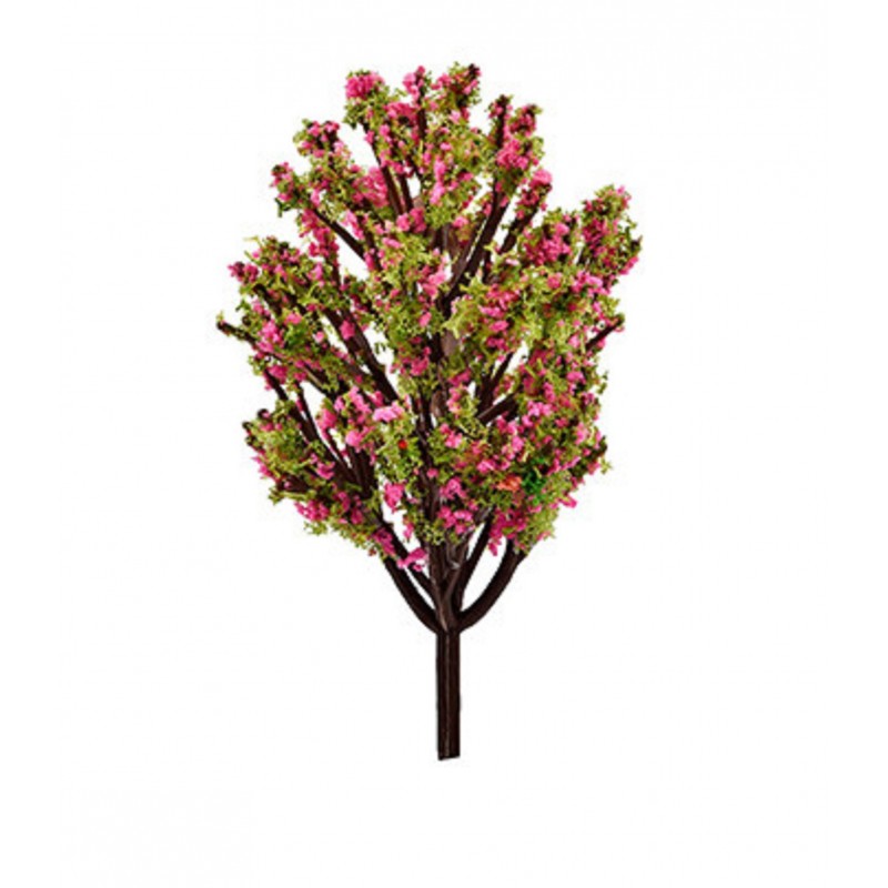 MINIATURE SYNTHETIQUE : arbre rose/vert  hauteur 8cm (33) 