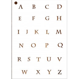 Pochoir A4 en plastique Mylar Alphabet lettre typo Charlemagne 15 mm 