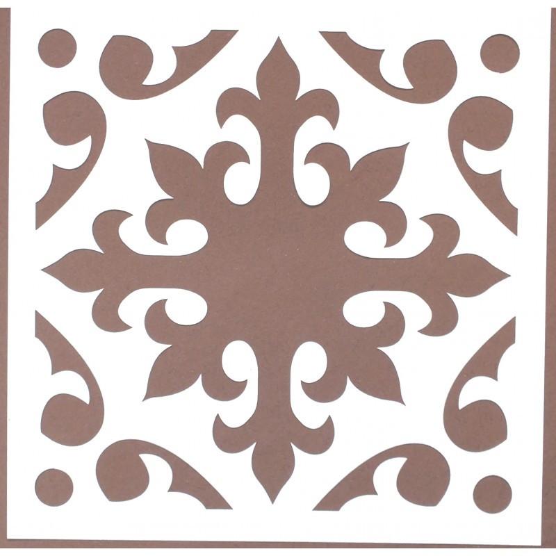 POCHOIR PLASTIQUE 20*20cm : motif antique (50) 