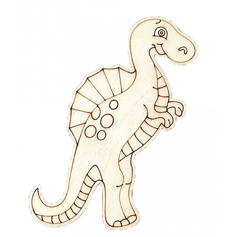 APPLIQUE BOIS BALTIQUE : dinosaure 10*5cm - épaisseur 2mm (08) 