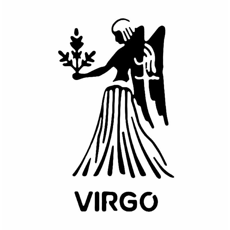 POCHOIR PLASTIQUE 15*15cm : signe astrologique Vierge (Virgo) 