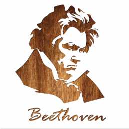 Pochoir 25 x 25 cm en plastique mylarLudwig Beethoven  