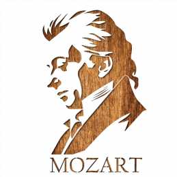 Pochoir 25 x 25 cm en plastique mylar Mozart 