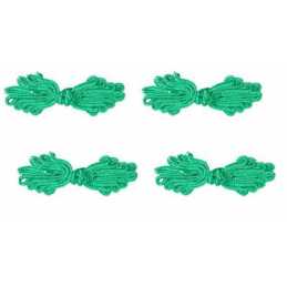 LOT 16 BOUTONS BRANDEBOURG multicolore motif fantaisie polyester 6*2cm (01) 