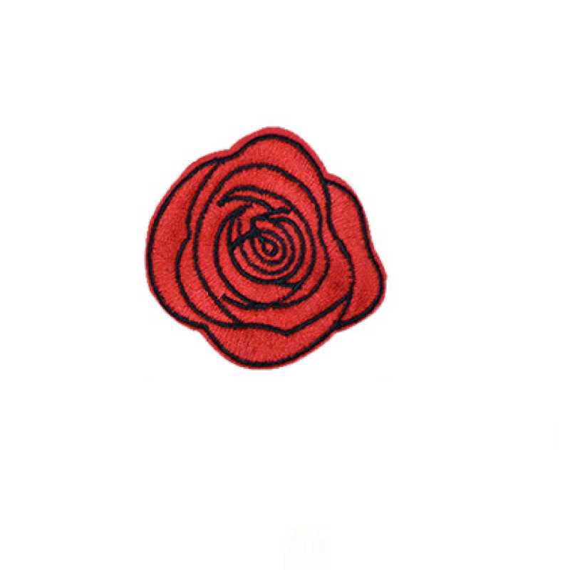 APPLIQUE THERMOCOLLANT : rose 6cm (10) 