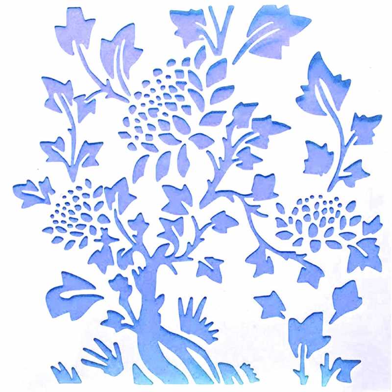 POCHOIR PLASTIQUE 13*13cm : fleur (104) 