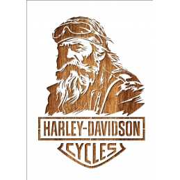 Pochoir 25 x25 cm en plastique Mylar  Biker harley Davidson 