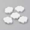 LOT 25 PERLES BOIS : nuage blanc 22*16mm  