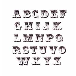 Tampon silicone transparent alphabet hauteur 23mn (03) 