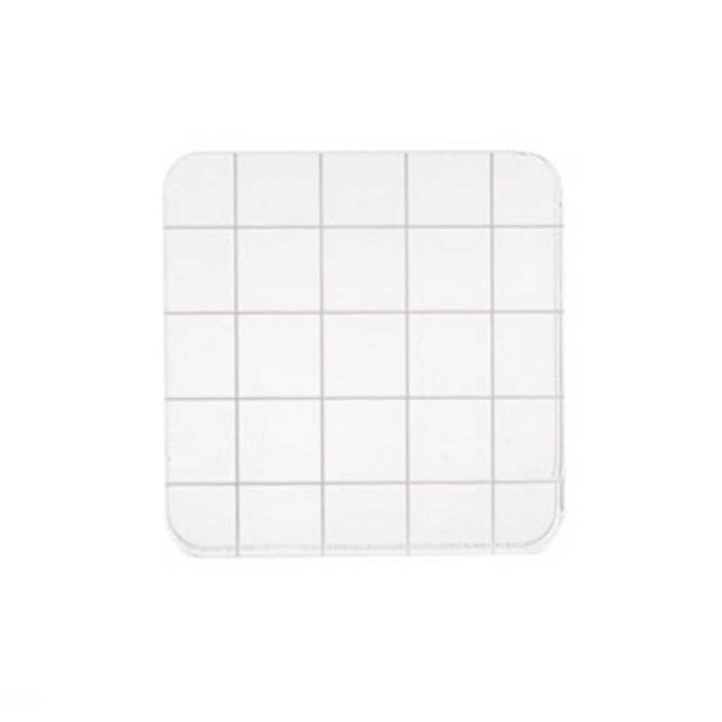 Bloc carré acrylique pour tampon silicone 50mm (04) 