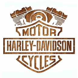 Pochoir 28 x 28 cm en plastique Mylar logo Harley Davidson twin cam 