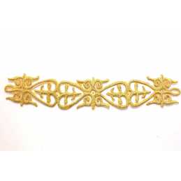 APPLIQUE TISSU THERMOCOLLANT : bordure gold 18*3cm (02) 
